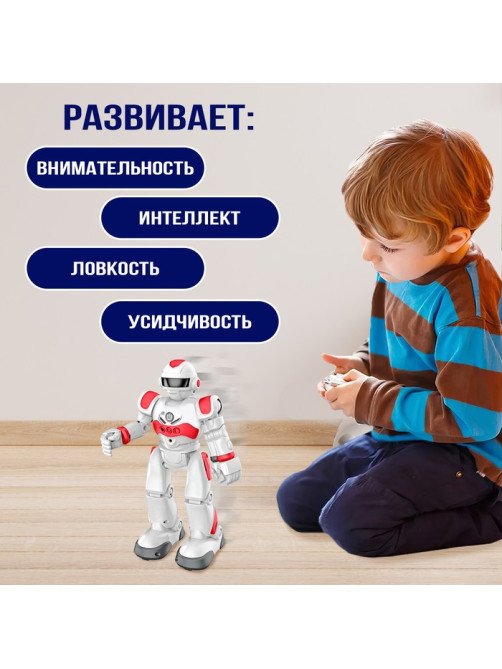 Робот на пульте управления IQ BOT GRAVITONE, радиоуправление, интерактивный, русское озвучивание, цвет красный