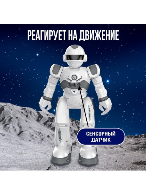 Робот на пульте управления IQ BOT GRAVITONE, радиоуправление, интерактивный, русское озвучивание, цвет серый