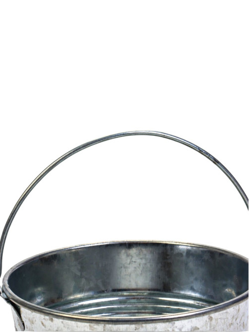Декоративное кашпо для цветов «Ведёрко альма», 600 мл, d=11 см, h=10 см, металлическое