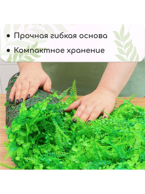 Декоративная панель, 60×40 см, «Самшит, Папоротник», Greengo