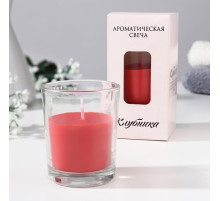 Свеча ароматическая в стакане «Нюд», 5×6 см, клубника