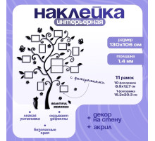 Наклейка интерьерная с фоторамками TAKE IT EASY «Воспоминания», декор на стену, панно 130×106 см