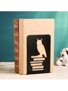 Держатель-подставка для книг «Сова на книгах», набор 2 шт., черный