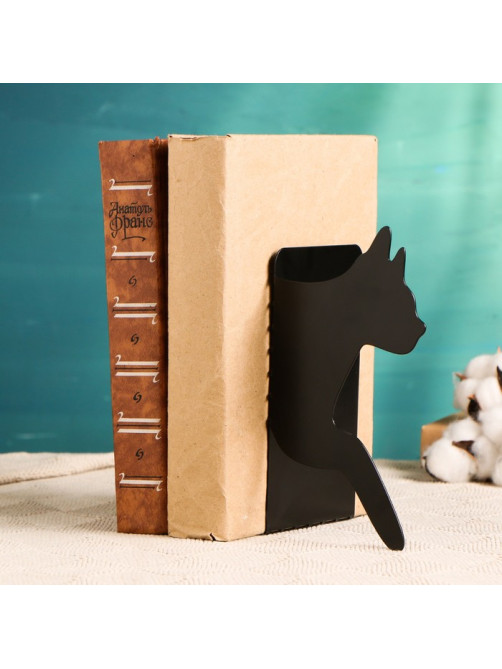 Держатель - подставка для книг «Кот», чёрный, 1 шт.