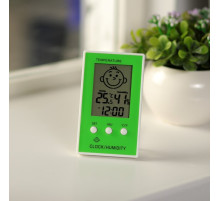 Термометр Luazon LTR-12, электронный, с гигрометром, часы, МИКС