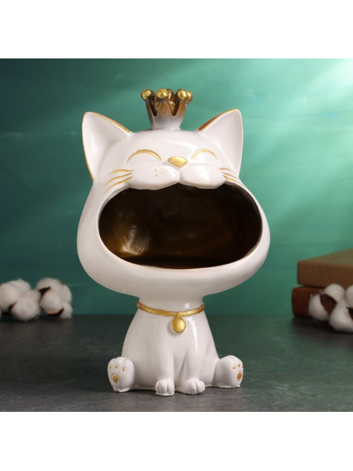 Подставка для мелочей «Кот», гипс, 26×17 см