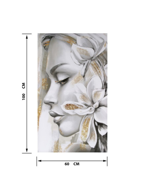 Картина «Девушка и цветы» интерьерная, 60×100 см