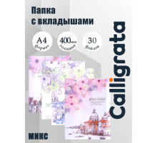 Папка А4, «Города» 30 прозрачных файлов, пластик, 400 мкм, МИКС