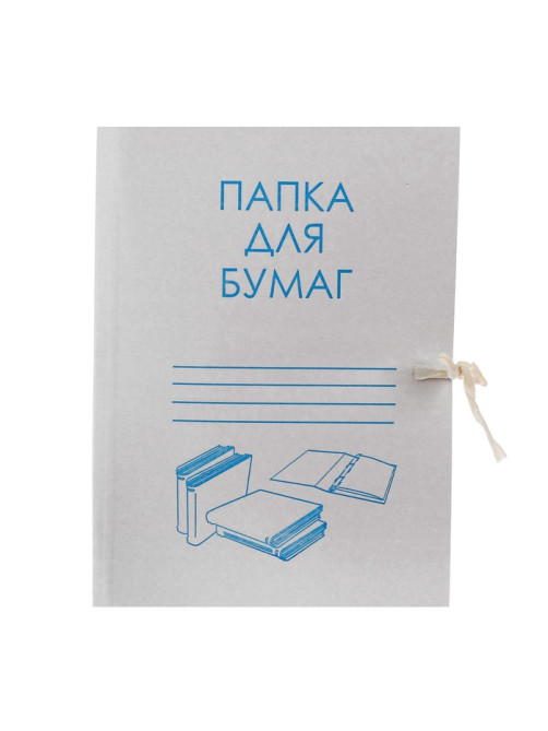 Папка для бумаг с завязками Calligrata, картон немелованный, 220 г/м², белый, до 200 л, микс