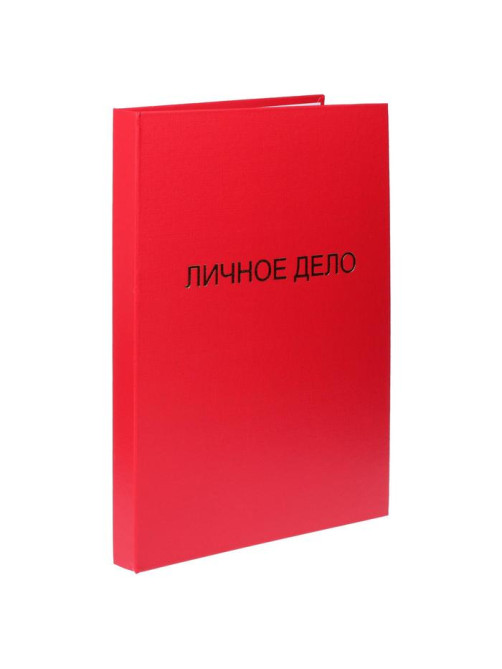 Папка «Личное дело», бумвинил, гребешки/сутаж, без бумаги, красная (вместимость до 300 листов)