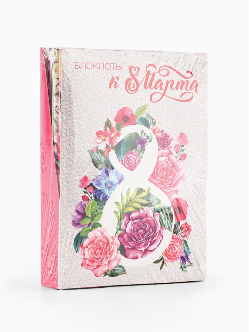 Блокноты «8 марта», 8 шт., А6 на скрепке, 32 листа