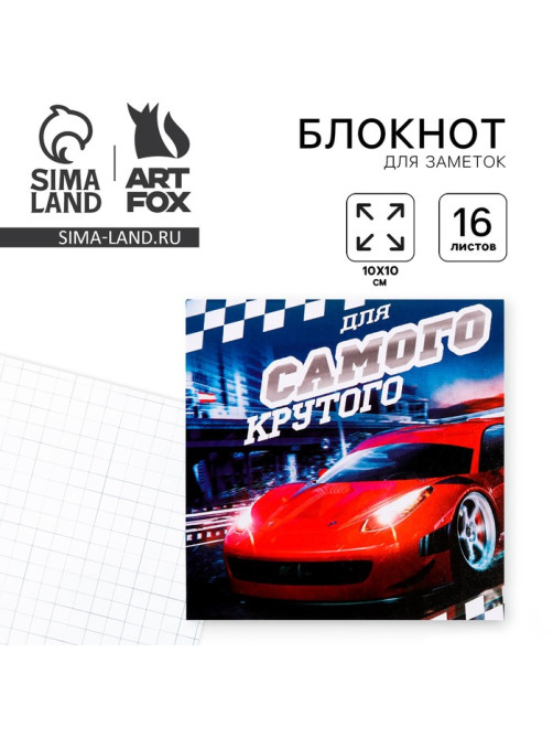 Блокнот 10×10, 16 листов в клетку «Самый крутой»