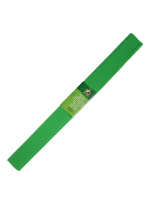 Бумага крепированная 50×200 см, в рулоне, 32 г/м², зелёная