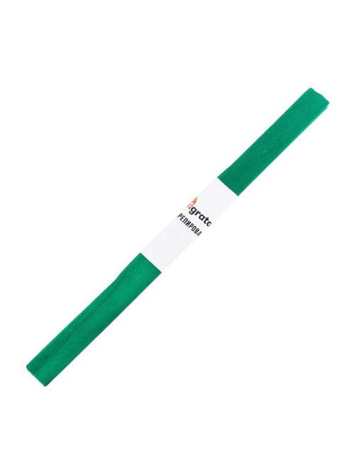 Бумага крепированная 50×200 см, в рулоне, 32 г/м², зелёная