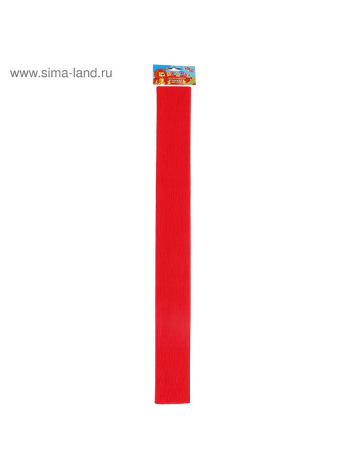 Бумага крепированная 50×200 см, в рулоне, 32 г/м², красная