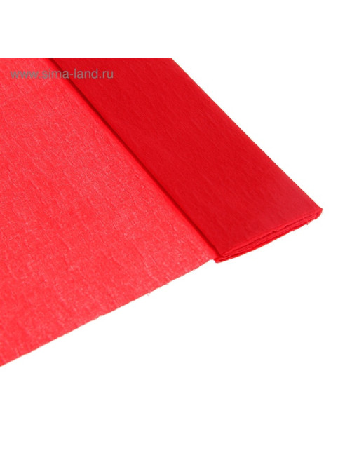 Бумага крепированная 50×200 см, в рулоне, 32 г/м², красная