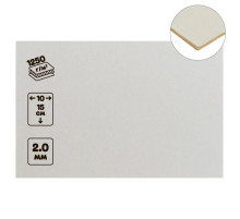 Картон переплётный (обложечный) 2.0 мм, 10×15 см, 1250 г/м², белый