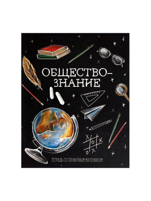 Предметная тетрадь по обществознанию Calligrata «Доска», 48 листов, в клетку, со справочным материалом, обложка из мелованного картона