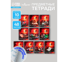 Набор предметных тетрадей Calligrata «Футбол», 10 предметов, 48 листов, со справочным материалом, обложка из мелованного картона, блок офсет