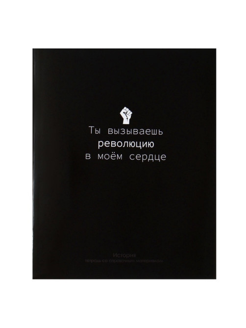 Предметная тетрадь по истории Calligrata «На Чёрном», 48 листов, в клетку, со справочным материалом, обложка из мелованного картона