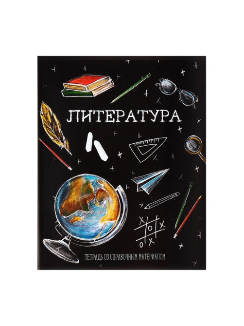Набор предметных тетрадей Calligrata «Доска», 12 предметов, 48 листов, со справочным материалом, обложка из мелованного картона