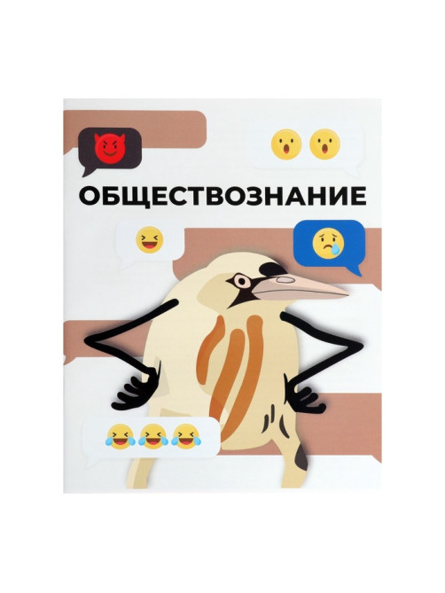 Набор предметных тетрадей 36 листов «Животные мемы», 12 предметов, серые листы