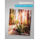 Набор тетрадей, 96 листов в клетку, Calligrata «Природа», серые листы, 4 штуки