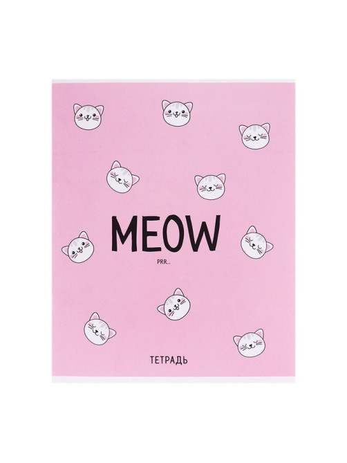 Тетрадь 48 листов в клетку, Calligrata Meow, МИКС