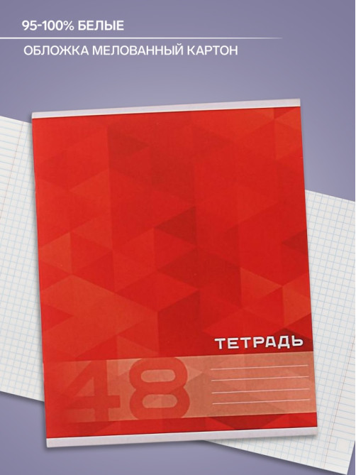 Тетрадь 48 листов в клетку, Calligrata.MonoColor, МИКС