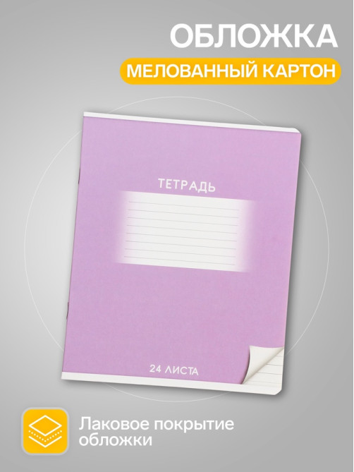 Комплект тетрадей из 10 штук, 24 листа в линию Calligrata «Школьная», обложка мелованный картон, ВД-лак, блок офсет, 5 видов по 2 штуки