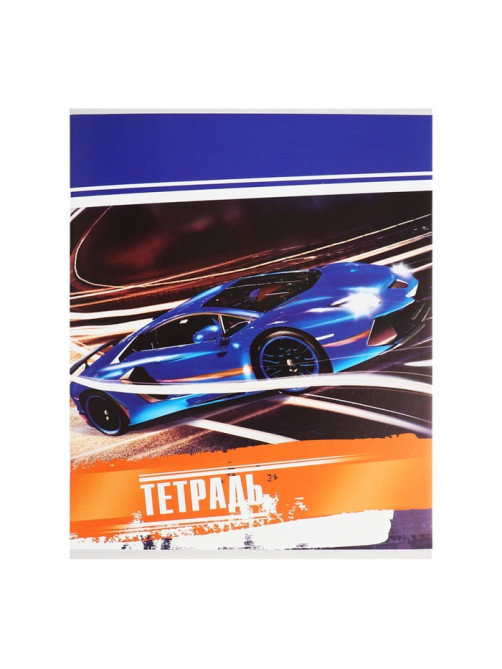 Тетрадь 48 листов в клетку, Calligrata «Авто», серые листы, МИКС
