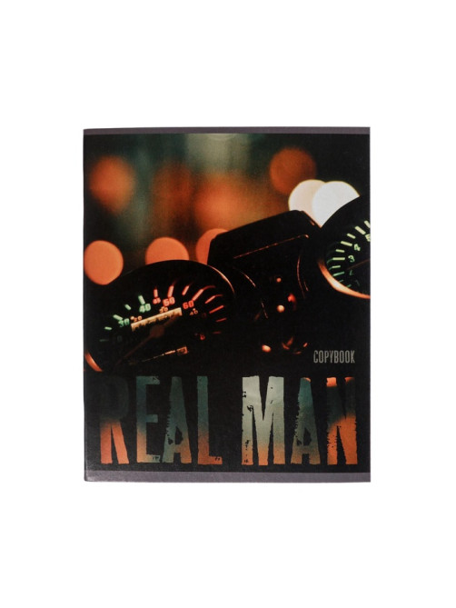 Тетрадь 48 листов в клетку, Calligrata, Real Man, МИКС