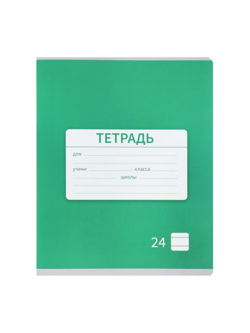Комплект тетрадей из 10 штук, 24 листа в линию Calligrata «Однотонная Новая Школьная. Эконом», обложка мелованная бумага, ВД-лак, блок №2, белизна 75% (серые листы), 5 видов по 2 штуки