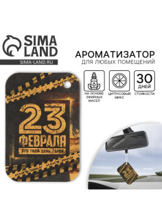 Ароматизатор в автомобиль «23 февраля», аромат цитрус