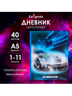 Дневник школьный для 1-11 классов, «Тачка НЕОН», твёрдая обложка 7БЦ, глянцевая ламинация, 40 листов