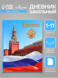 Дневник школьный для 1-11 классов, «Символика-1», твёрдая обложка 7БЦ, глянцевая ламинация, 40 листов