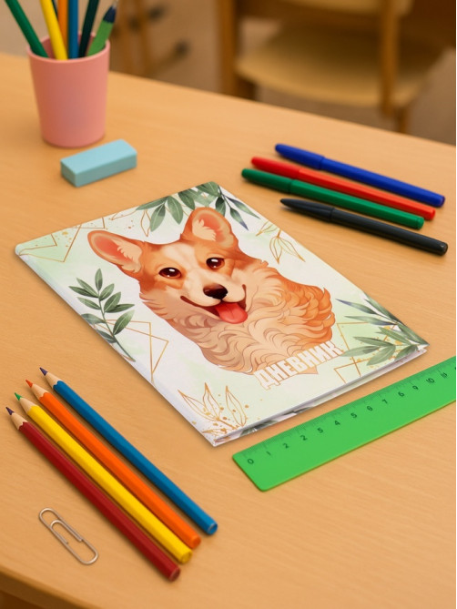 Дневник школьный для 1-11 классов, Lovely pet, интегральная (гибкая) обложка, матовая ламинация, выборочный лак, 40 листов
