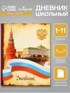 Дневник универсальный для 1-11 классов, «Символика-3», твердая обложка 7БЦ, глянцевая ламинация, 40 листов