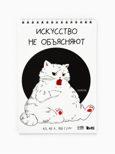 Скетчбук А5, 40 л 100 г/м² «Кот»