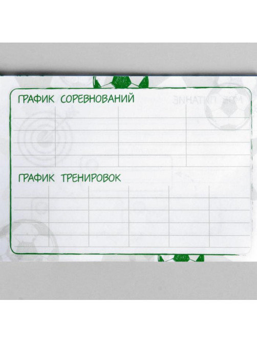 Дневник тренировок «Футбол», 48 листов, 15.3×12.4 см