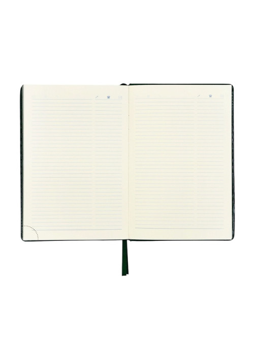 Ежедневник датированный Calligrata, А5, 2026, твёрдая обложка из искусственной кожи «Небраска», 168 листов, зелёный
