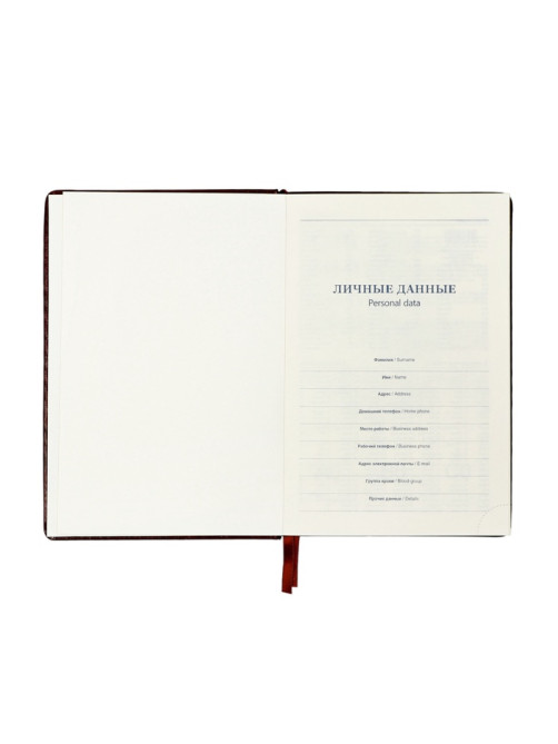 Ежедневник датированный Calligrata, А5, 2026, твёрдая обложка из искусственной кожи «Небраска», 168 листов, бордовый