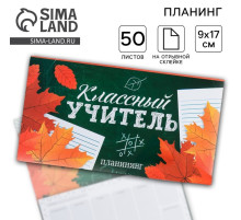 Планер с отрывными листами, 50 л., мини «Классный учитель»