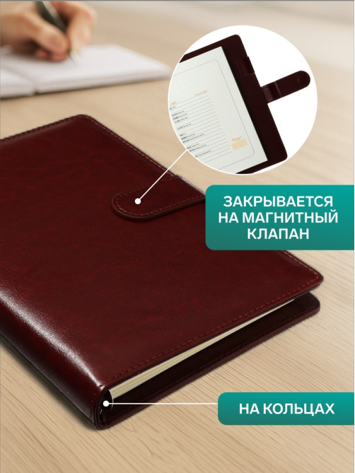 Ежедневник-органайзер Calligrata «Классика», А5, 96 листов, на кнопке, МИКС