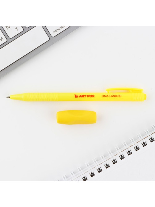 Ручка шариковая синяя паста 0.5 мм ArtFox тренажер для письма