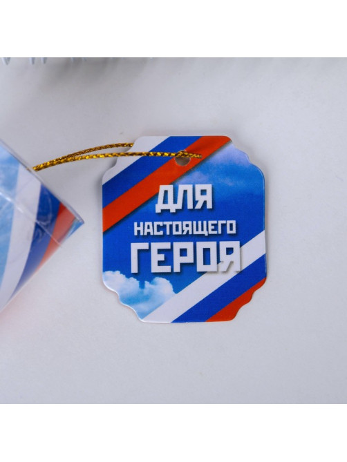 Ручка шариковая синяя паста в тубусе «23 февраля», пластик