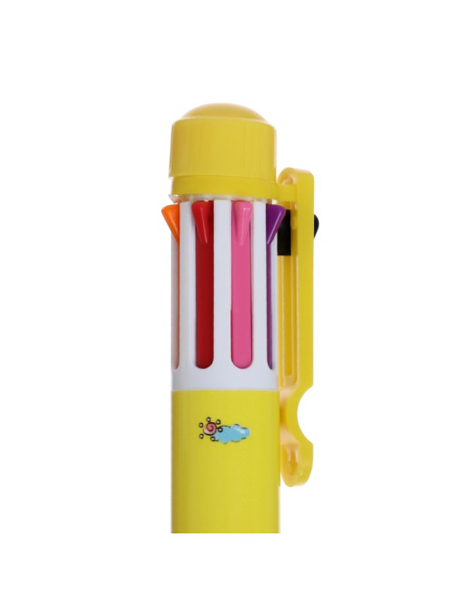 Ручка шариковая Calligrata, автоматическая, 8-цветная, корпус с рисунком, МИКС
