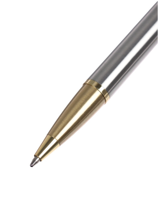 Ручка подарочная Calligrata «Модерн», шариковая, автоматическая, в футляре, корпус серебристый с золотым