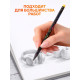 Карандаш чернографитный Calligrata, НВ, с ластиком, круглый, пластиковый, чёрный корпус с рисунком