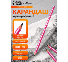 Карандаш чернографитный Calligrata, HB, трёхгранный с полоской, пластиковый, МИКС
